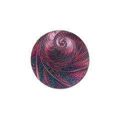 Fractal Artwork Digital Pattern Golf Ball Marker by Pakrebo