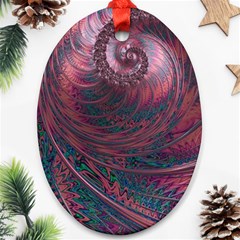 Fractal Artwork Digital Pattern Oval Ornament (two Sides) by Pakrebo