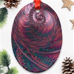 Fractal Artwork Digital Pattern Oval Ornament (Two Sides) Front