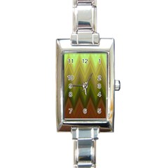 Zig Zag Chevron Classic Pattern Rectangle Italian Charm Watch by Pakrebo