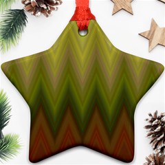 Zig Zag Chevron Classic Pattern Ornament (star) by Pakrebo