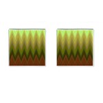 Zig Zag Chevron Classic Pattern Cufflinks (Square) Front(Pair)