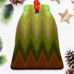 Zig Zag Chevron Classic Pattern Bell Ornament (two Sides) by Pakrebo