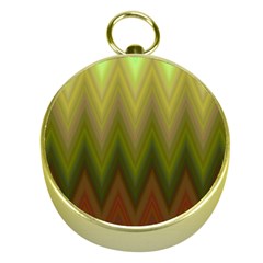 Zig Zag Chevron Classic Pattern Gold Compasses by Pakrebo