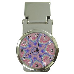 Purple Splat Fractal Art Money Clip Watches by Pakrebo