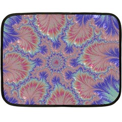 Purple Splat Fractal Art Double Sided Fleece Blanket (mini)  by Pakrebo