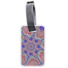 Purple Splat Fractal Art Luggage Tags (one Side)  by Pakrebo