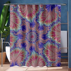 Purple Splat Fractal Art Shower Curtain 60  X 72  (medium) 