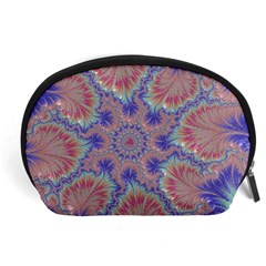 Purple Splat Fractal Art Accessory Pouch (large) by Pakrebo