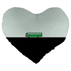 Bus Large 19  Premium Heart Shape Cushions by Valentinaart