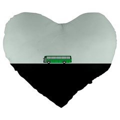 Bus Large 19  Premium Flano Heart Shape Cushions by Valentinaart