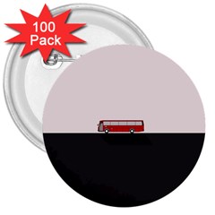 Bus 3  Buttons (100 Pack)  by Valentinaart