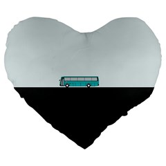 Bus Large 19  Premium Heart Shape Cushions by Valentinaart