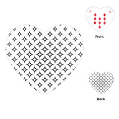 Star Curved Pattern Monochrome Playing Cards (heart) by Pakrebo