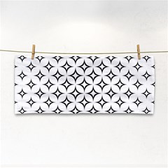 Star Curved Pattern Monochrome Hand Towel by Pakrebo