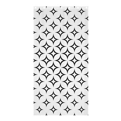 Star Curved Pattern Monochrome Shower Curtain 36  X 72  (stall)  by Pakrebo