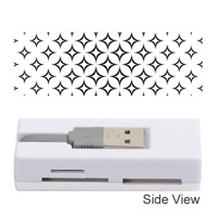 Star Curved Pattern Monochrome Memory Card Reader (stick) by Pakrebo