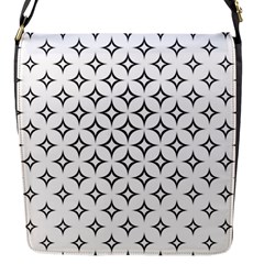 Star Curved Pattern Monochrome Flap Closure Messenger Bag (s) by Pakrebo