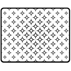 Star Curved Pattern Monochrome Double Sided Fleece Blanket (medium)  by Pakrebo