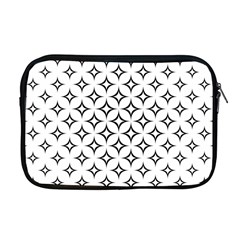 Star Curved Pattern Monochrome Apple Macbook Pro 17  Zipper Case by Pakrebo