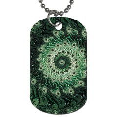 Fractal Art Spiral Mathematical Dog Tag (one Side) by Pakrebo