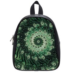 Fractal Art Spiral Mathematical School Bag (small) by Pakrebo