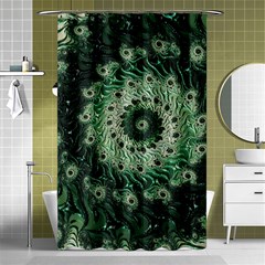 Fractal Art Spiral Mathematical Shower Curtain 48  X 72  (small)  by Pakrebo