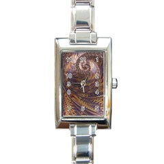 Swirl Fractal Fantasy Whirl Rectangle Italian Charm Watch