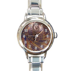 Swirl Fractal Fantasy Whirl Round Italian Charm Watch