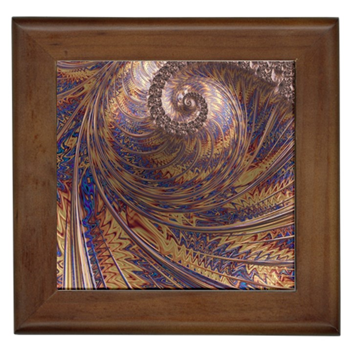 Swirl Fractal Fantasy Whirl Framed Tiles