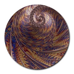 Swirl Fractal Fantasy Whirl Round Mousepads