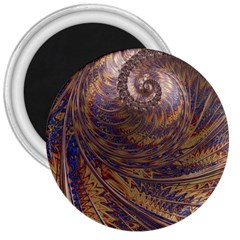 Swirl Fractal Fantasy Whirl 3  Magnets