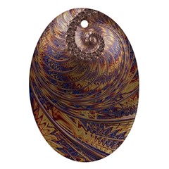 Swirl Fractal Fantasy Whirl Ornament (Oval)