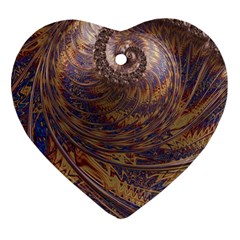 Swirl Fractal Fantasy Whirl Ornament (Heart)