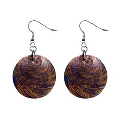 Swirl Fractal Fantasy Whirl Mini Button Earrings