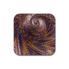 Swirl Fractal Fantasy Whirl Rubber Coaster (Square) 