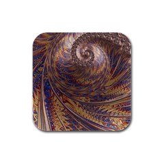 Swirl Fractal Fantasy Whirl Rubber Square Coaster (4 pack) 