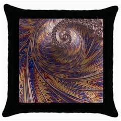 Swirl Fractal Fantasy Whirl Throw Pillow Case (Black)