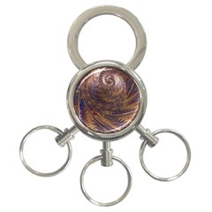 Swirl Fractal Fantasy Whirl 3-Ring Key Chains