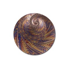 Swirl Fractal Fantasy Whirl Magnet 3  (Round)