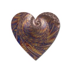 Swirl Fractal Fantasy Whirl Heart Magnet