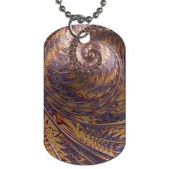 Swirl Fractal Fantasy Whirl Dog Tag (Two Sides)