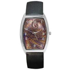 Swirl Fractal Fantasy Whirl Barrel Style Metal Watch