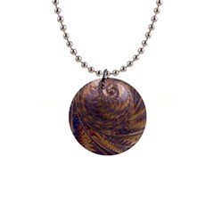 Swirl Fractal Fantasy Whirl 1  Button Necklace