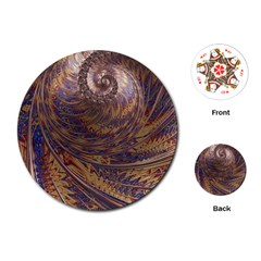 Swirl Fractal Fantasy Whirl Playing Cards (Round)