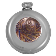 Swirl Fractal Fantasy Whirl Round Hip Flask (5 oz)