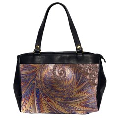 Swirl Fractal Fantasy Whirl Oversize Office Handbag (2 Sides)