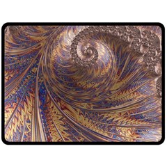 Swirl Fractal Fantasy Whirl Fleece Blanket (Large) 