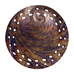 Swirl Fractal Fantasy Whirl Ornament (Round Filigree)