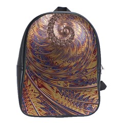 Swirl Fractal Fantasy Whirl School Bag (XL)